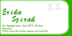 erika szirak business card